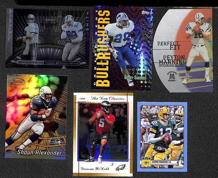 Lot of 400+ Star and Insert Football Cards w. Favre & Brady