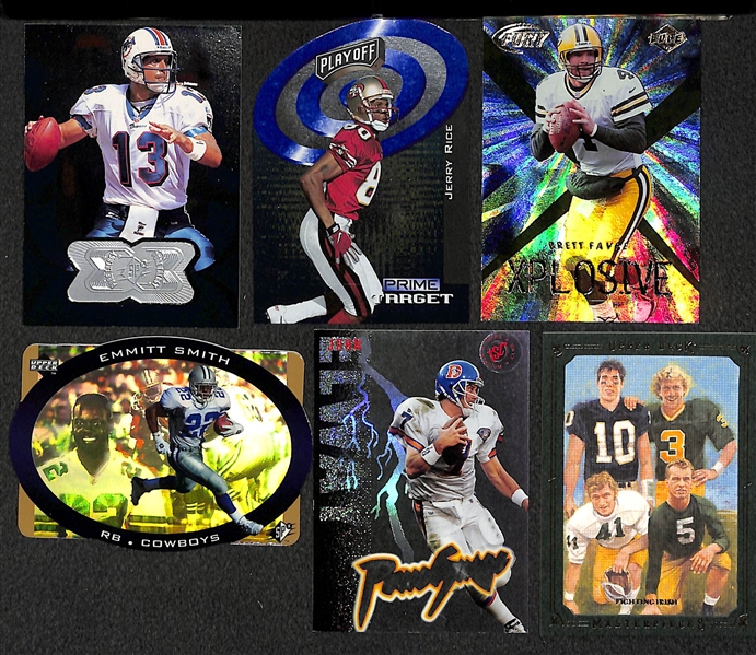Lot of 400+ Star and Insert Football Cards w. Favre & Brady