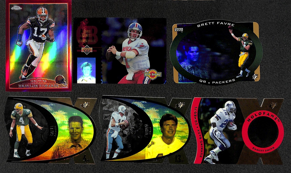 Lot of 400+ Star and Insert Football Cards w. Favre & Brady