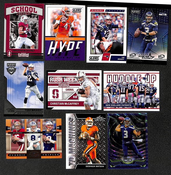 Lot of Approx. 400 Football Star, Insert, & Rookie Cards w. Brady & Marino