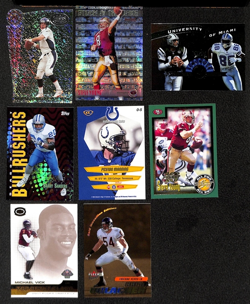 Lot of Approx. 400 Football Star, Insert, & Rookie Cards w. Moss & Favre