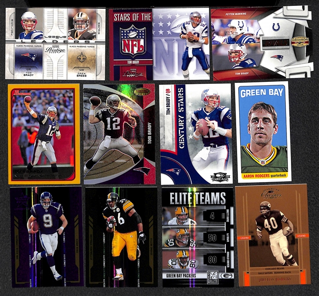Lot of 400+ Star and Insert Football Cards w. Brady & Marino