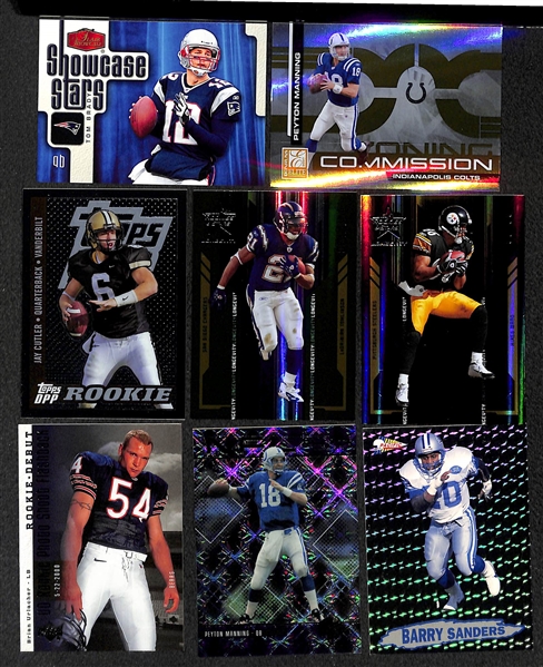 Lot of 400+ Star and Insert Football Cards w. Brady & Marino