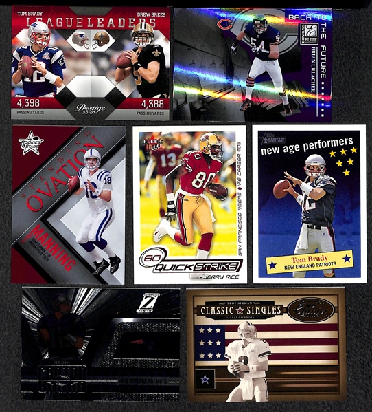 Lot of 400+ Star and Insert Football Cards w. Brady & Marino