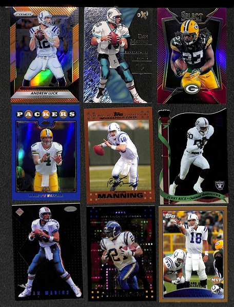 Lot of 400+ Star/Insert Football Cards - Stars & Hall of Famers