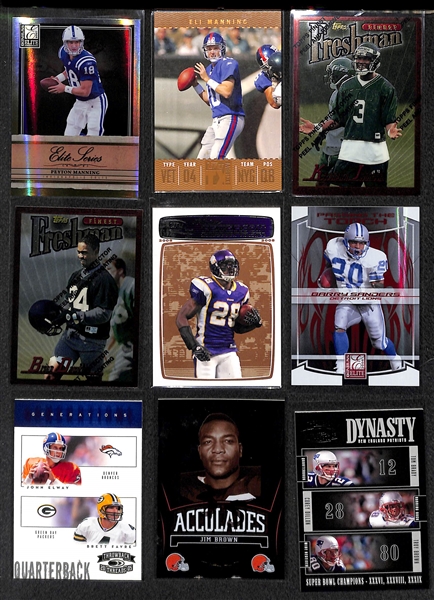 Lot of 400+ Star/Insert Football Cards w. Brady & Manning