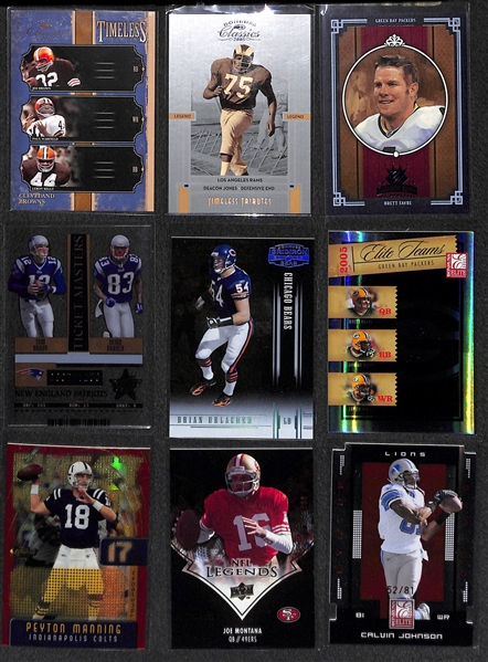 Lot of 400+ Star/Insert Football Cards w. Brady & Manning