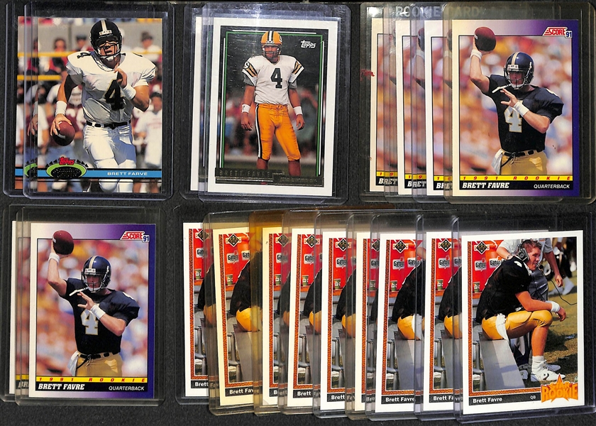 Lot of 50+ Brett Favre Rookie Cards