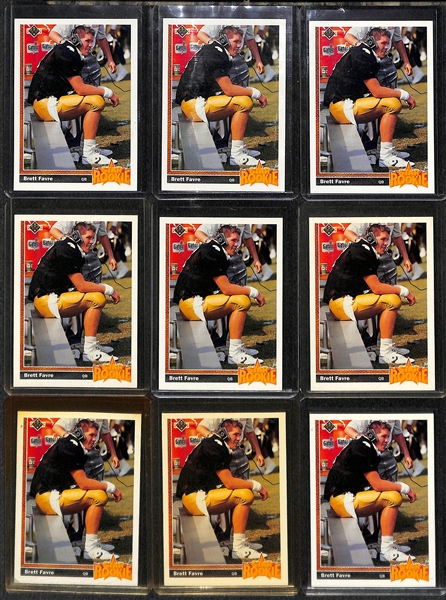 Lot of 50+ Brett Favre Rookie Cards