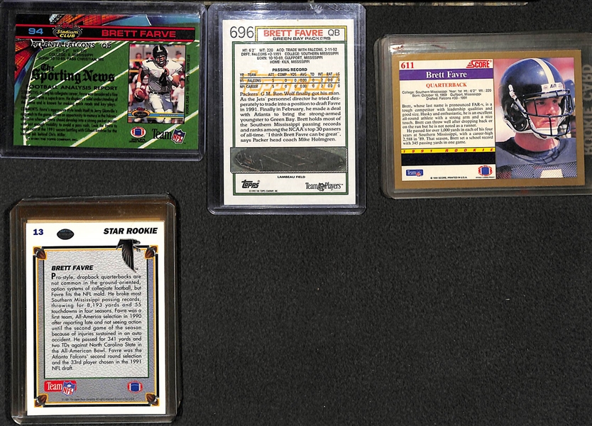 Lot of 50+ Brett Favre Rookie Cards
