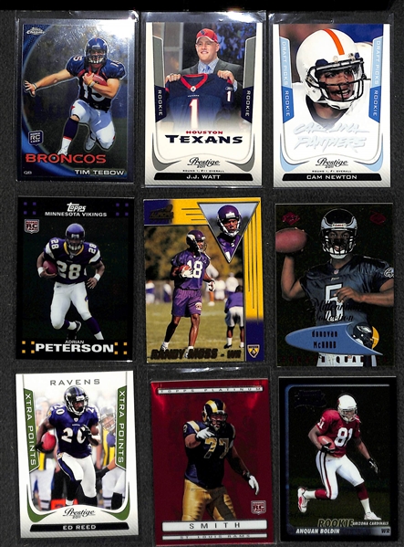 Lot of 300+ Football Rookie Cards - Most from the Past 15 Years - w. Russell