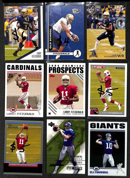 Lot of 400+ Football Rookie Cards - Primarily from 2003-2005 - w. Eli Manning