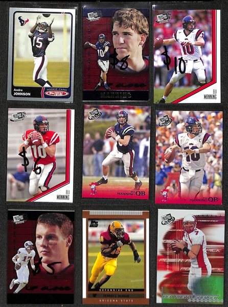 Lot of 400+ Football Rookie Cards - Primarily from 2003-2005 - w. Eli Manning