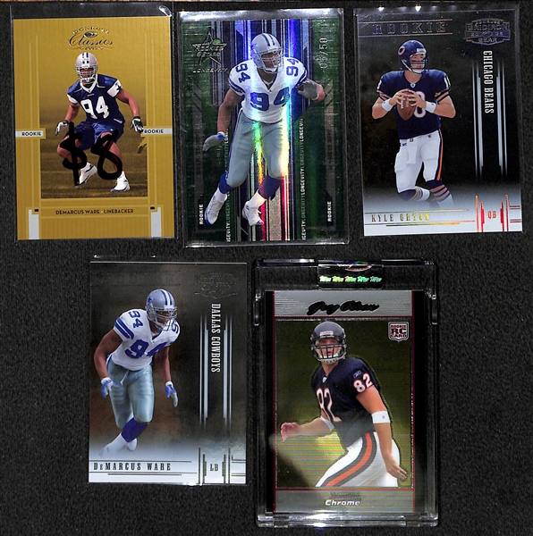 Lot of 350+ Football Rookie Cards - Mostly from the Past 15 Years - w. Aaron Rodgers