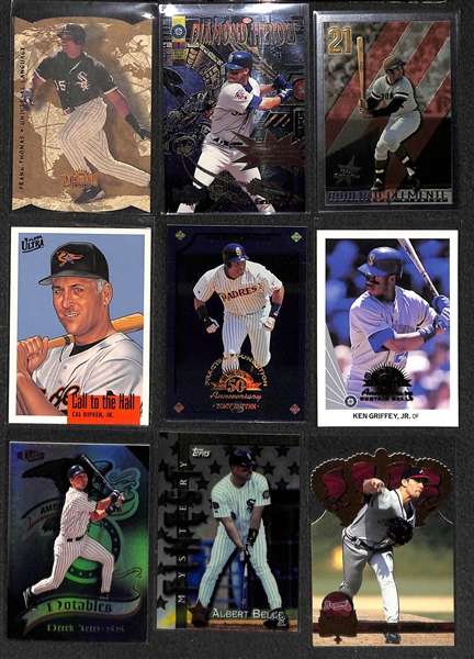 Lot of 375+ Baseball Insert Cards - Mostly Mid- to Late 1990s - Including Jeter