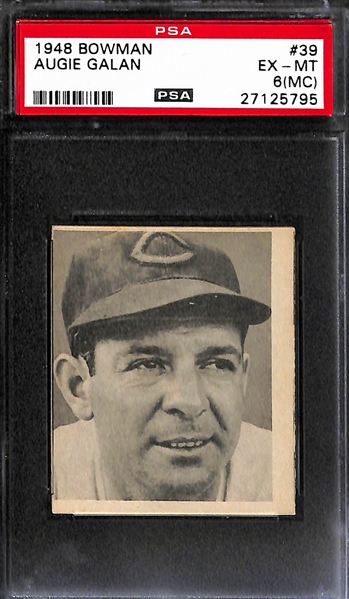 Lot of (3) 1948 Bowman Baseball Cards w/ High Grade Ferris Fain Rookie PSA 8 and #1 Bob Elliott Rookie (PSA 5)