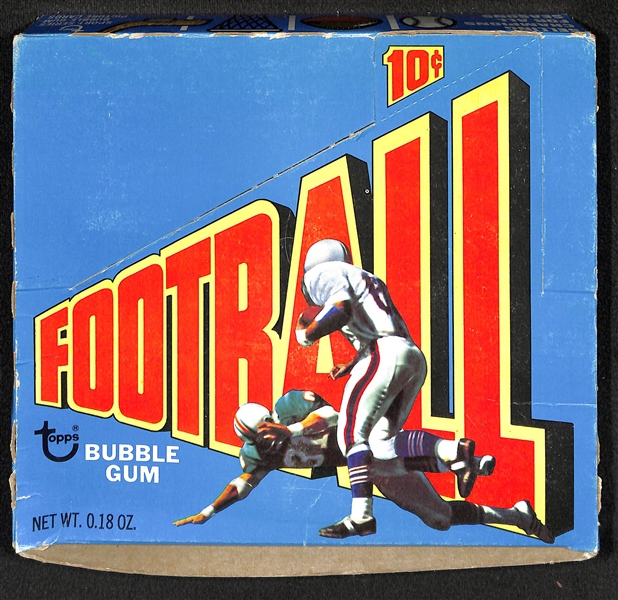 1972 Topps Football Series 2 Partially Sealed Wax Box - 11 Sealed Packs in Original Box