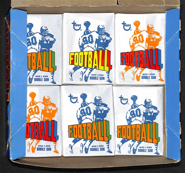 1972 Topps Football Series 2 Partially Sealed Wax Box - 11 Sealed Packs in Original Box