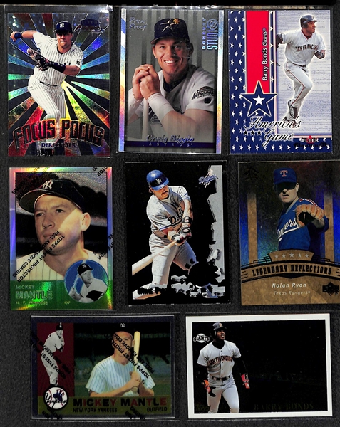 375+ Baseball Insert Cards - Mostly Stars & Hall of Famers - w. Nolan Ryan & Mantle