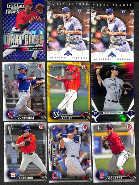 Lot of 170+ Baseball Rookie & Star Cards w. Corey Seager Rookie Card