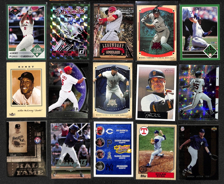 Lot of 300+ Baseball Cards - Mostly Stars & Rookies - w. Trout