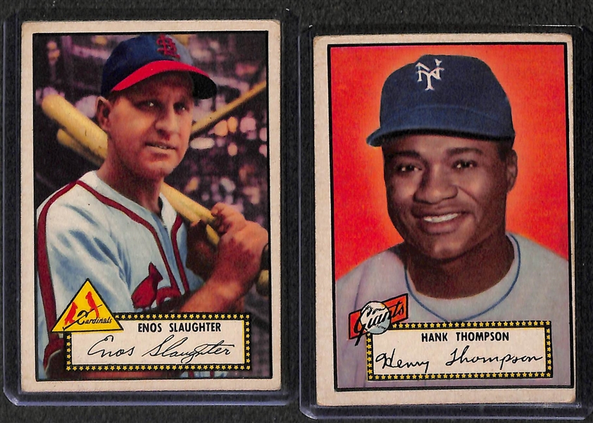 Lot of 2 - 1950 Bowman Baseball & 7 - 1952 Topps Baseball w. Slaughter