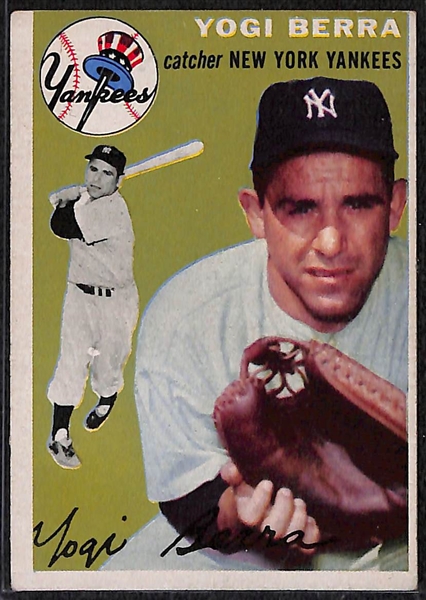 Lot of 60 - 1954 Topps Baseball Cards w. Yogi Berra