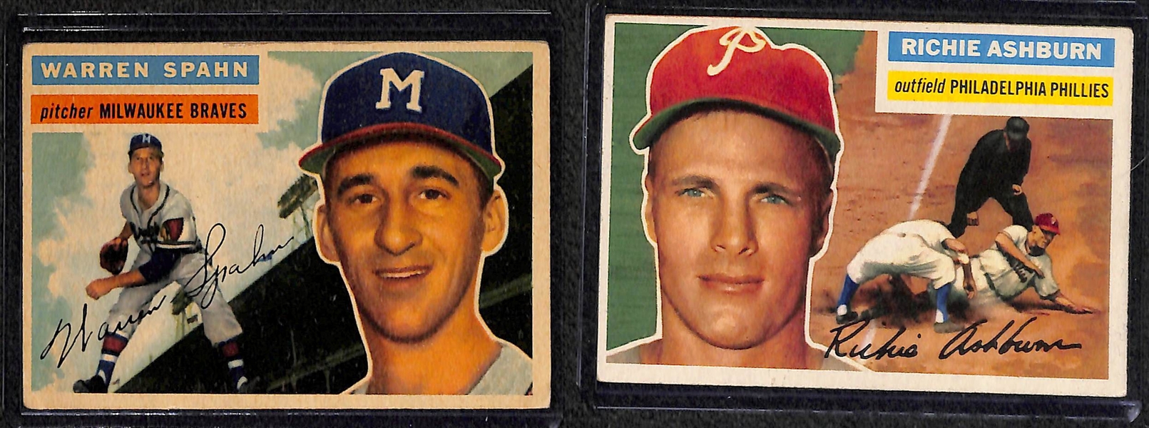 Lot of 150 - 1956 Topps Baseball Cards w. Robin Roberts