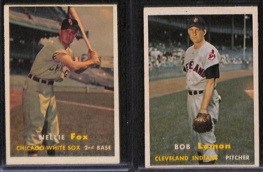 Lot of 150+ 1957 Topps Baseball Cards w. Whitey Ford