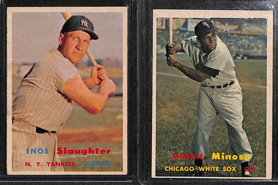 Lot of 150+ 1957 Topps Baseball Cards w. Whitey Ford