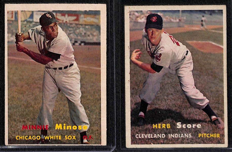 Lot of 150+ 1957 Topps Baseball Cards w. Whitey Ford