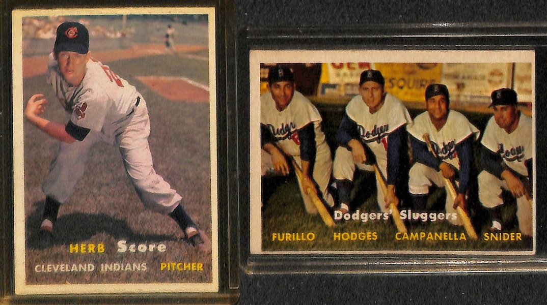 Lot of 150+ 1957 Topps Baseball Cards w. Whitey Ford
