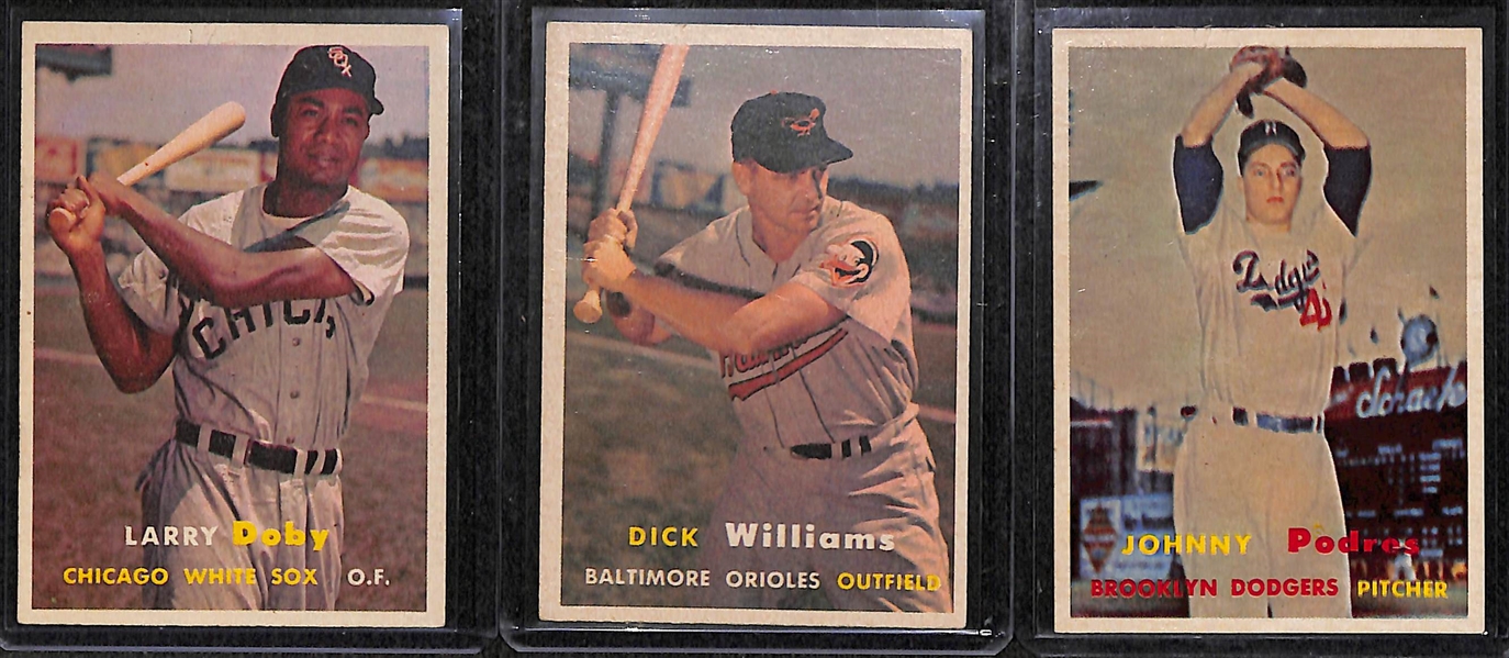 Lot of 150+ 1957 Topps Baseball Cards w. Whitey Ford