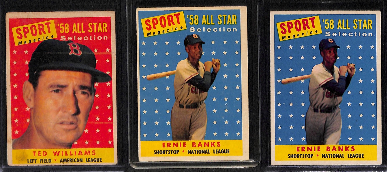 Lot of 150+ 1958 Topps Baseball Cards w. Bill Mazeroski