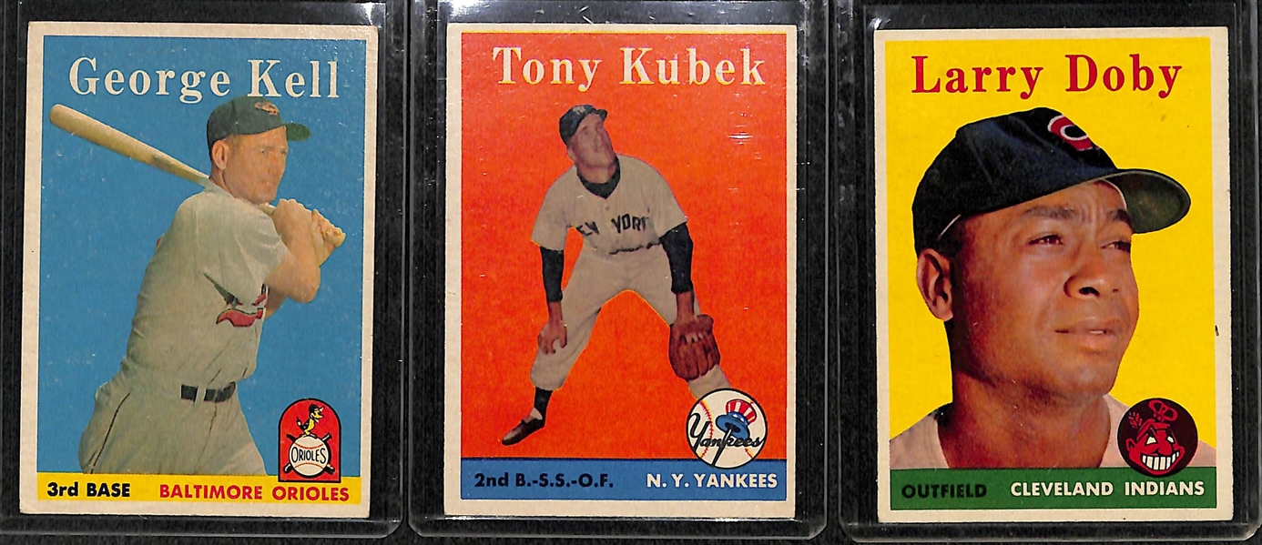 Lot of 150+ 1958 Topps Baseball Cards w. Bill Mazeroski