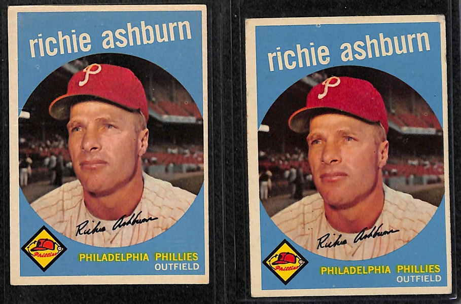 Lot of 350+ 1959 Topps Baseball Cards w. Al Kaline