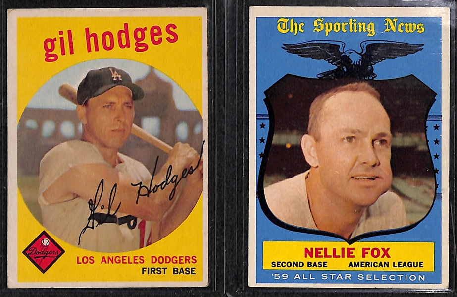Lot of 350+ 1959 Topps Baseball Cards w. Al Kaline
