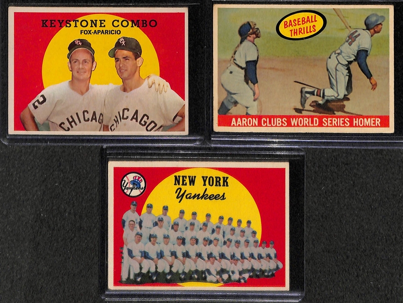 Lot of 350+ 1959 Topps Baseball Cards w. Al Kaline