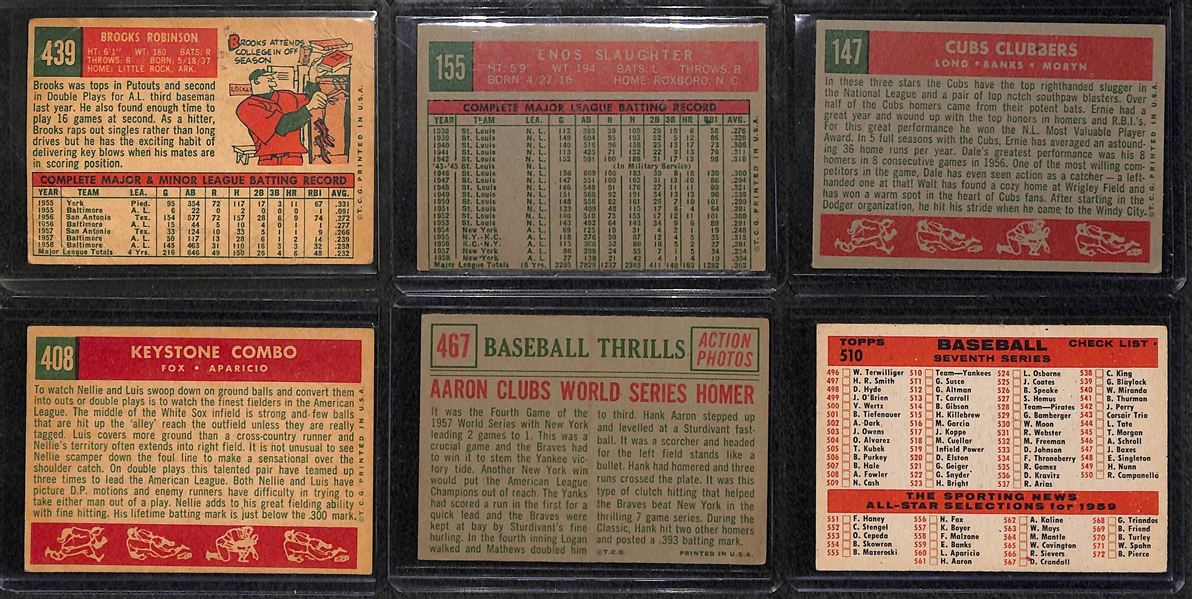 Lot of 350+ 1959 Topps Baseball Cards w. Al Kaline