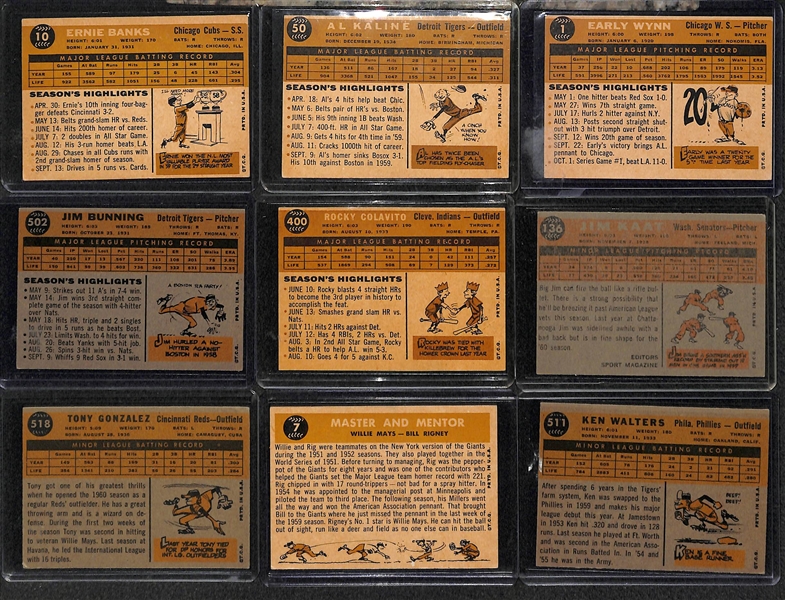 Lot of 175+ 1960 Topps Baseball Cards w. Ernie Banks