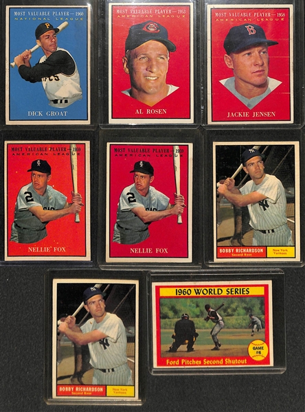 Lot of 225+ 1961 Topps Baseball Cards w. Bob Gibson