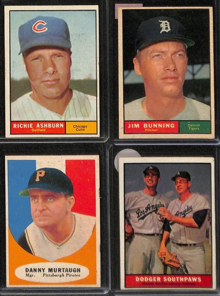 Lot of 225+ 1961 Topps Baseball Cards w. Bob Gibson