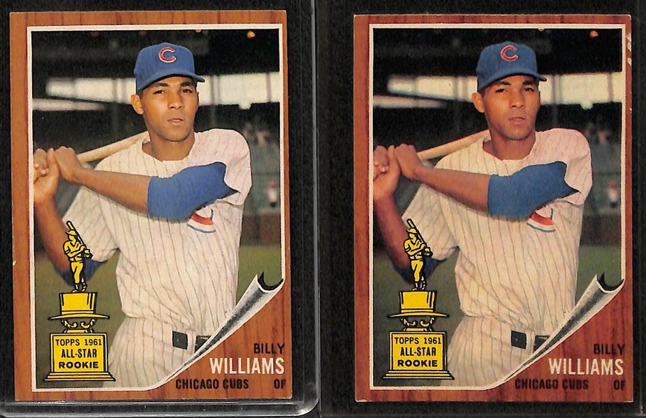 Lot of 500+ 1962 Topps Baseball Cards w. Ernie Banks