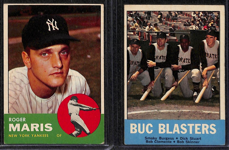 Lot of 80 - 1963 Topps Baseball Cards w. Stan Musial
