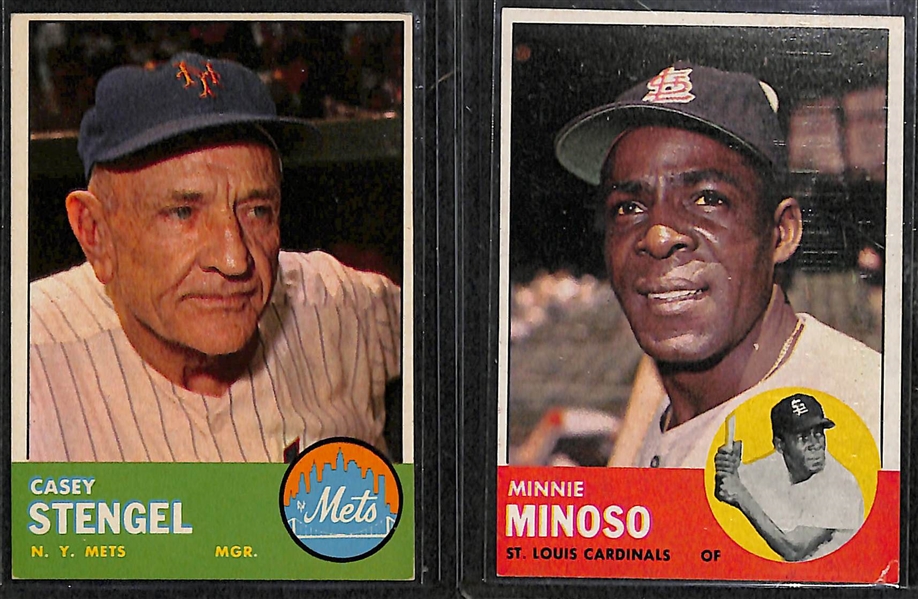 Lot of 80 - 1963 Topps Baseball Cards w. Stan Musial