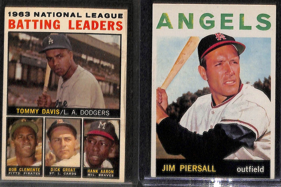 Lot of 80 - 1964 Topps Baseball Cards w. Lou Brock