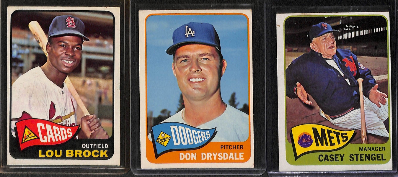 Lot of Approximately 300 - 1965 Topps Baseball Cards w. Carl Yastrzemski