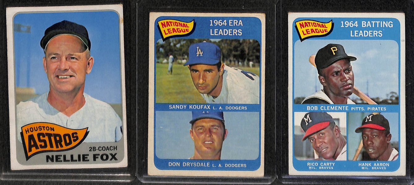 Lot of Approximately 300 - 1965 Topps Baseball Cards w. Carl Yastrzemski