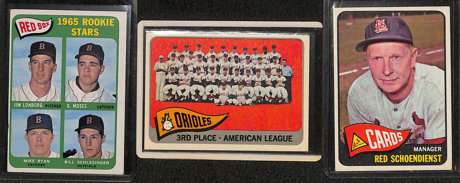 Lot of Approximately 300 - 1965 Topps Baseball Cards w. Carl Yastrzemski