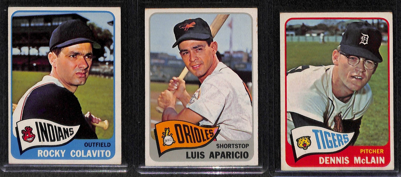 Lot of Approximately 300 - 1965 Topps Baseball Cards w. Carl Yastrzemski